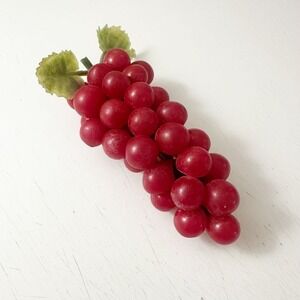 Vintage‎ Red Grape Hair Pin Barrette 4"